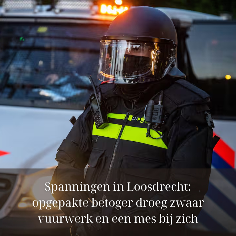 Spanningen in Loosdrecht: opgepakte betoger droeg zwaar vuurwerk en een mes bij zich