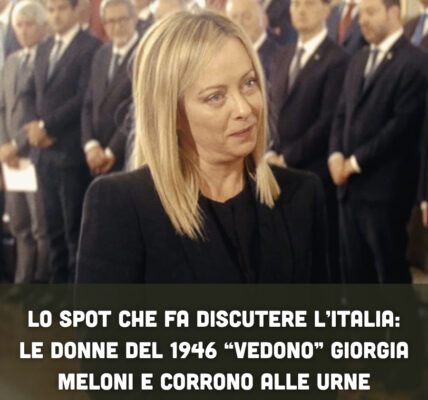 Lo spot che fa discutere l’Italia: le donne del 1946 “vedono” Giorgia Meloni e corrono alle urne