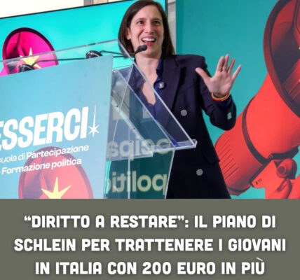 “Diritto a restare”: il piano di Schlein per trattenere i giovani in Italia con 200 euro in più