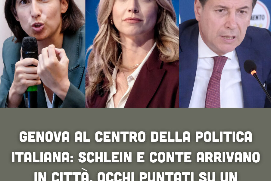 Genova al centro della politica italiana: Schlein e Conte arrivano in città, occhi puntati su un possibile incontro con Salis