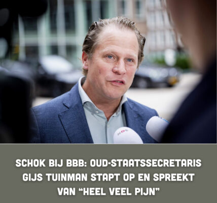 Schok bij BBB: oud-staatssecretaris Gijs Tuinman stapt op en spreekt van “heel veel pijn”