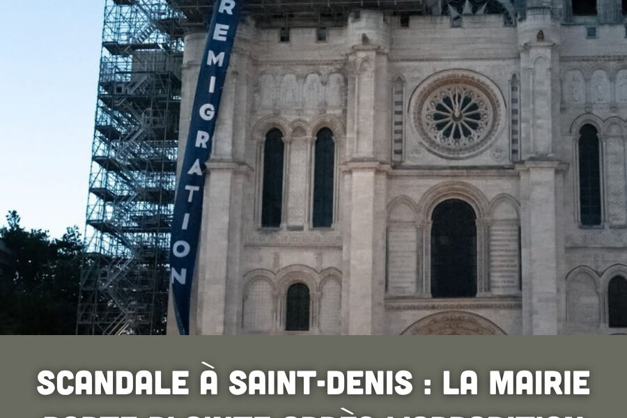 Scandale à Saint-Denis : la mairie porte plainte après l’apparition d’une banderole raciste