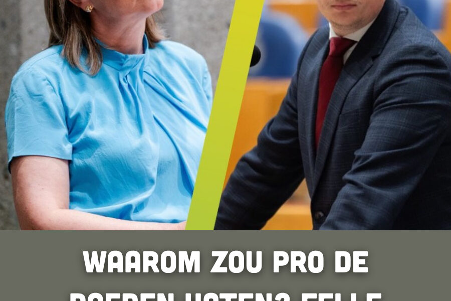 Waarom zou PRO de boeren haten? Felle confrontatie in de Kamer