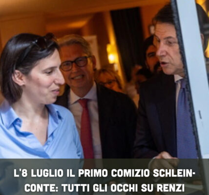 L'8 luglio il primo comizio Schlein-Conte: tutti gli occhi su Renzi