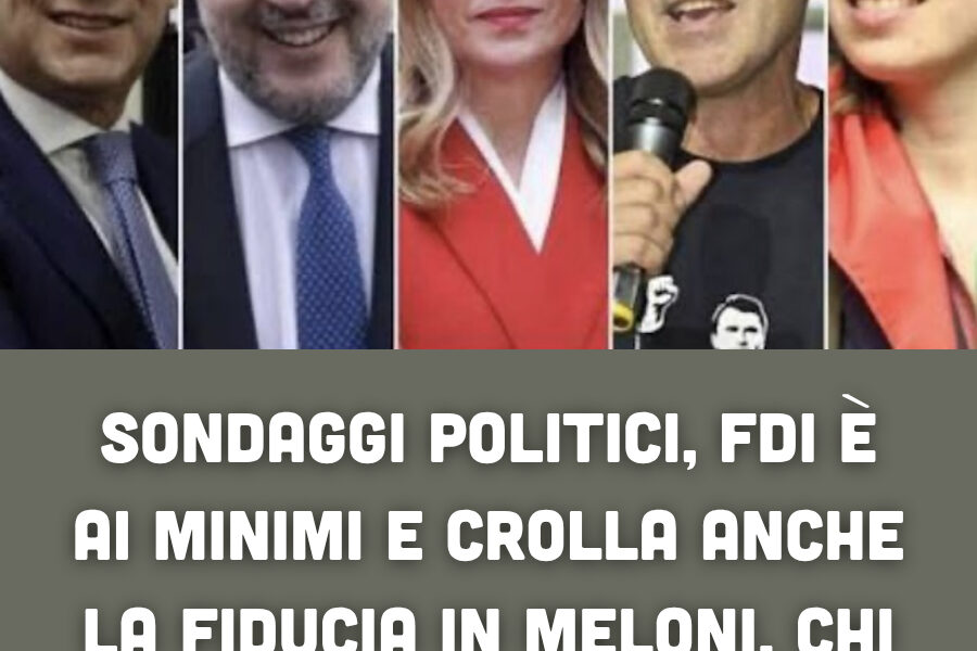Sondaggio shock: FdI perde terreno e cala la fiducia in Meloni