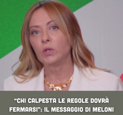 “Chi calpesta le regole dovrà fermarsi”: il messaggio di Meloni