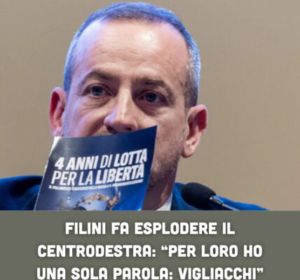 Filini fa esplodere il centrodestra: “Per loro ho una sola parola: vigliacchi”