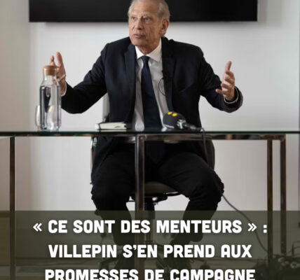 « Ce sont des menteurs » : Villepin s’en prend aux promesses de campagne