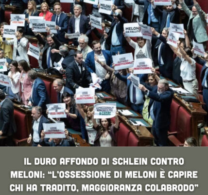 Il duro affondo di Schlein contro Meloni: “L’ossessione di Meloni è capire chi ha tradito, maggioranza colabrodo”