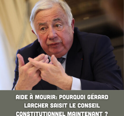 Aide à mourir: Pourquoi Gérard Larcher saisit le Conseil constitutionnel maintenant ?