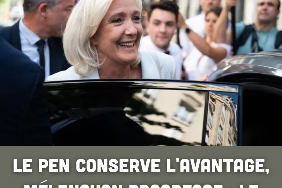 Le Pen conserve l'avantage, Mélenchon progresse : le sondage qui fait réagir