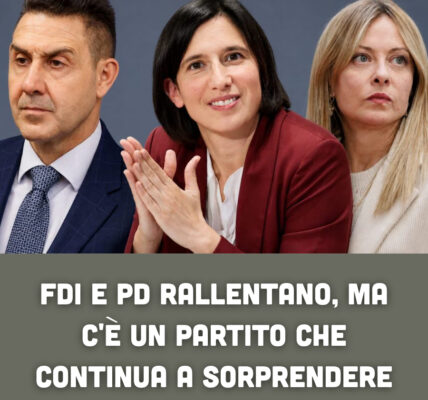FdI e Pd rallentano, ma c'è un partito che continua a sorprendere