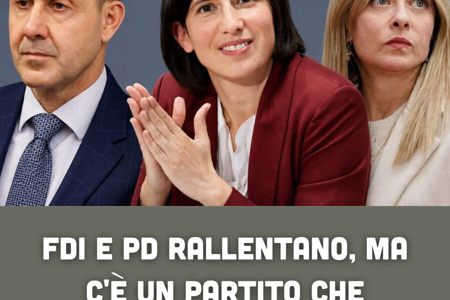 FdI e Pd rallentano, ma c'è un partito che continua a sorprendere