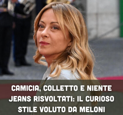 Camicia, colletto e niente jeans risvoltati: il curioso stile voluto da Meloni