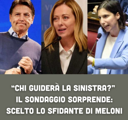 “Chi guiderà la sinistra?” Il sondaggio sorprende: scelto lo sfidante di Meloni