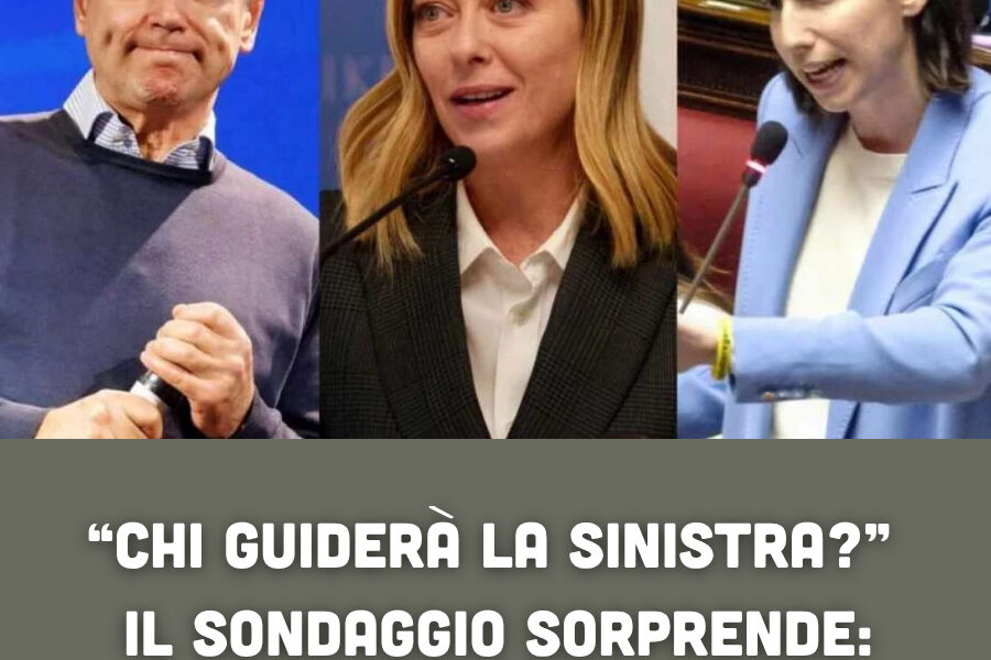 “Chi guiderà la sinistra?” Il sondaggio sorprende: scelto lo sfidante di Meloni
