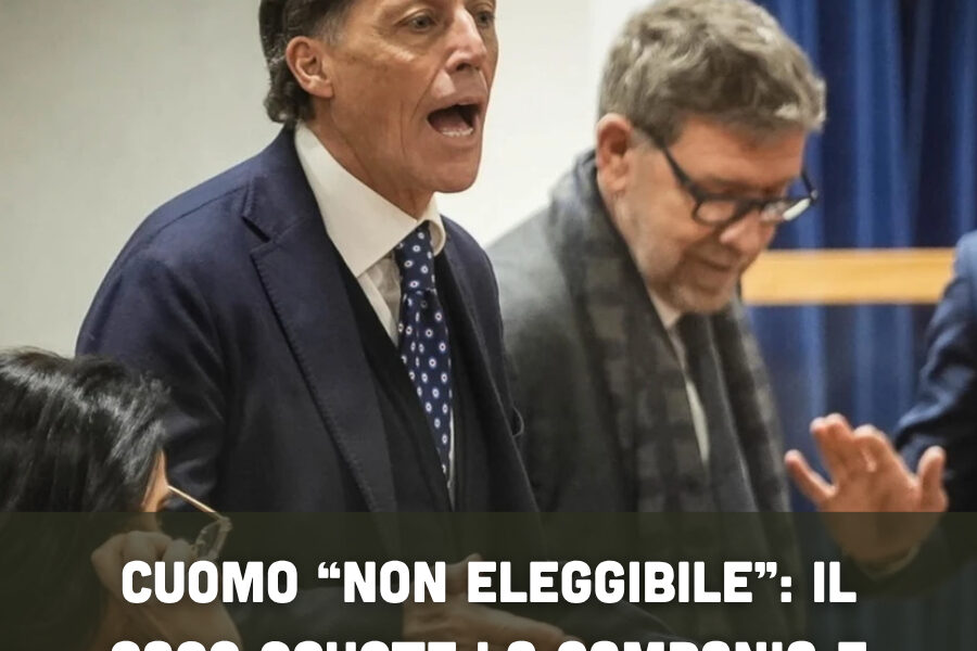 Cuomo “non eleggibile”: il caso scuote la Campania e mette tutto in discussione