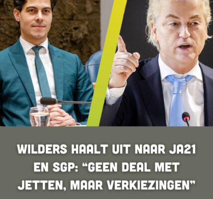 Wilders haalt uit naar JA21 en SGP: “Geen deal met Jetten, maar verkiezingen”