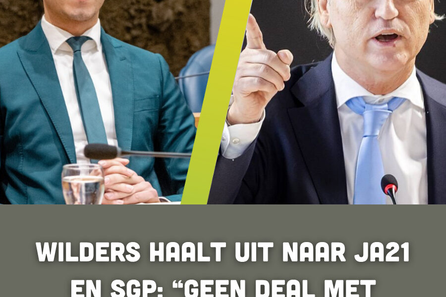 Wilders haalt uit naar JA21 en SGP: “Geen deal met Jetten, maar verkiezingen”