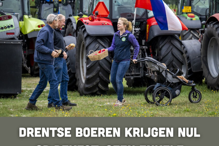 Drentse boeren krijgen nul op rekest: geen enkele gemeente steunt hun protest