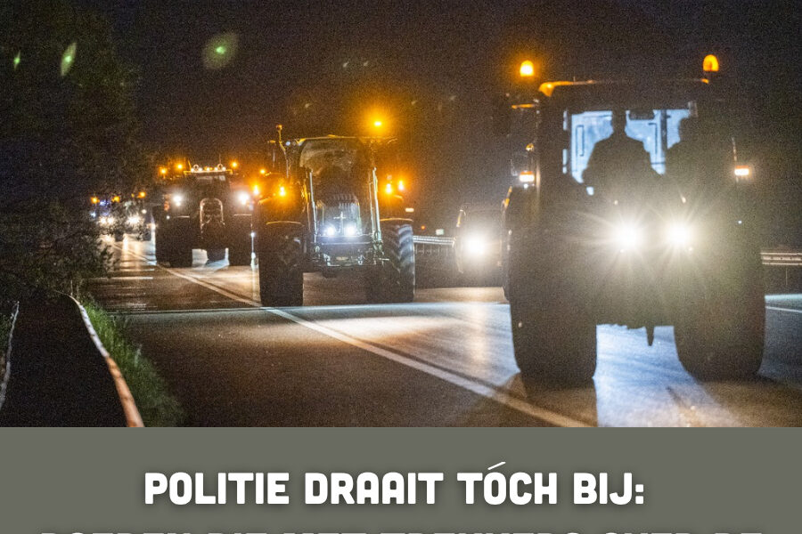 Politie draait tóch bij: boeren die met trekkers over de A31 reden krijgen geen boete!
