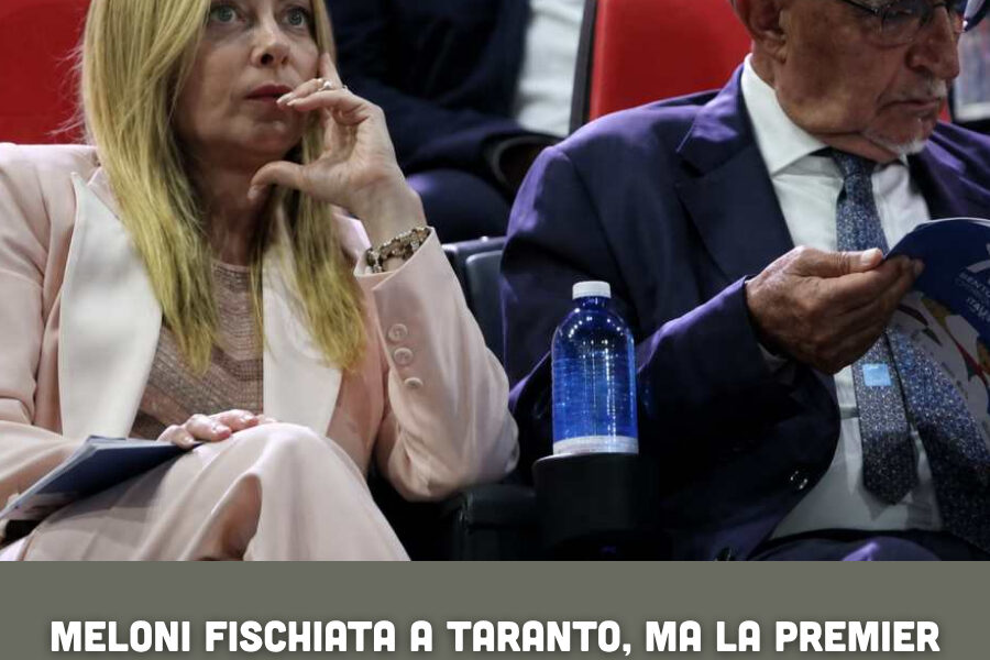 Meloni fischiata a Taranto, ma la premier non arretra sull’ex Ilva: «Capisco il dissenso, faremo tutto il possibile»