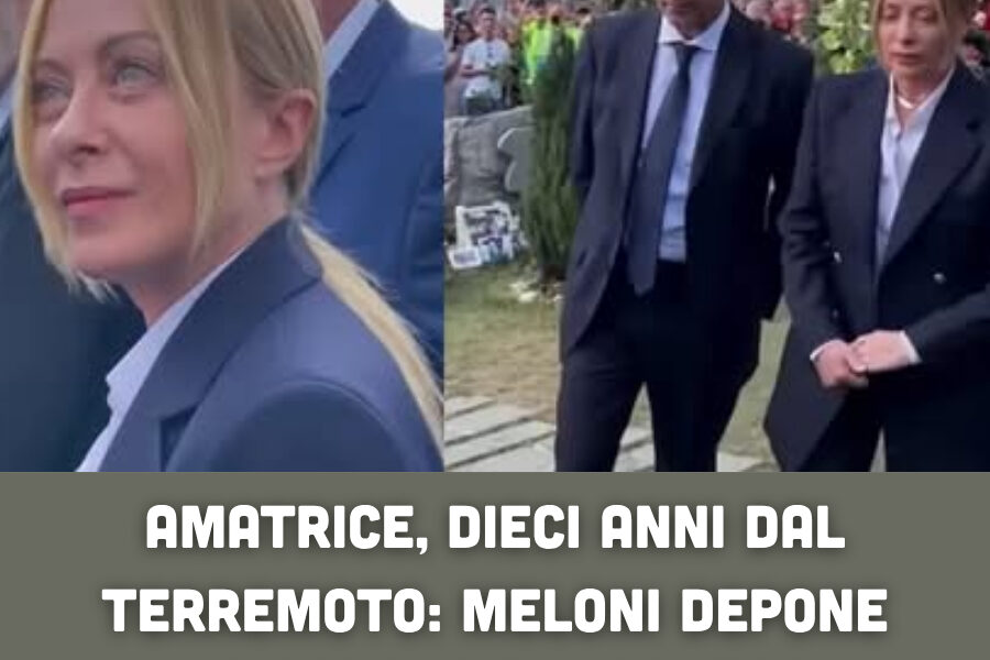 Amatrice, dieci anni dal terremoto: Meloni depone una corona e incontra i familiari delle vittime