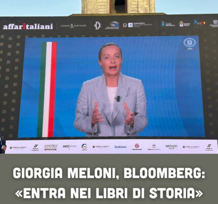 Giorgia Meloni, Bloomberg: «Entra nei libri di storia»