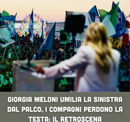 Giorgia Meloni umilia la sinistra dal palco, i compagni perdono la testa: il retroscena