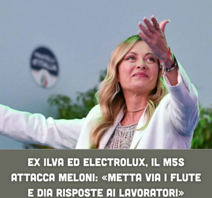 Ex Ilva ed Electrolux, il M5S attacca Meloni: «Metta via i flute e dia risposte ai lavoratori»