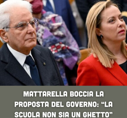 Mattarella boccia la proposta del governo: “La scuola non sia un ghetto”