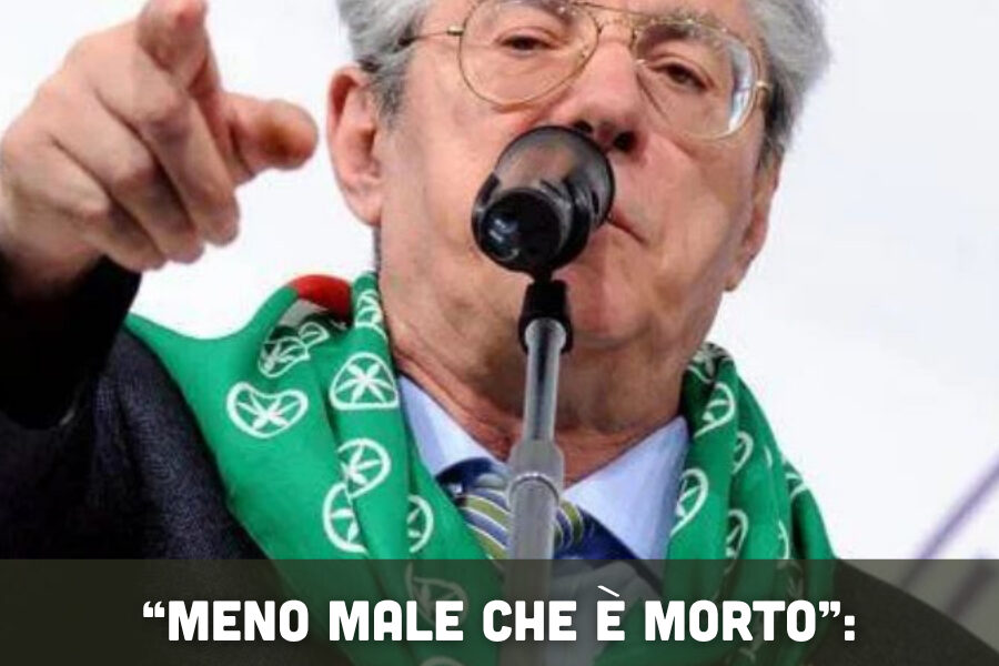 “Meno male che è morto”: insulti shock contro Umberto Bossi, bufera sul Pd